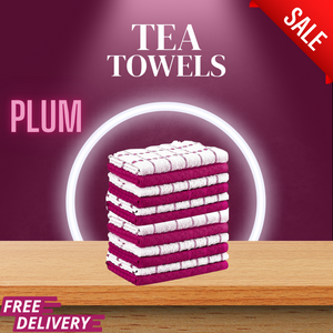 Multi Pack TERRY TEA TOWELS 100% COTTON Set Dish Cloths Kitchen Cleaning Drying